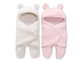 MY NEWBORN Baby Boys and Baby Girls 3 in 1 Baby Blanket-Wrapper-Sleeping Bag Pack of 2 pcs
